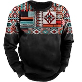 tanie Męskie bluzy 3D-Męskie Wzory graficzne Bluza dresowa Zjechać na pobocze Długi rękaw Podkoszulek Półgolf Zabytkowe Designerskie Podstawowy Druk 3D Sport i turystyka Codzienny Jesień Wiosna i jesień