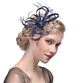levne Fascinátory-Fascinátory Klobouky Doplňky do vlasů Organza Polyester / polyamid Kbelík Večírek Dovolená Retro styl S Štras Přílba Pokrývky Hlavy
