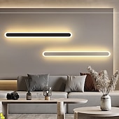 voordelige Wandverlichting voor binnen-80/100cm led moderne indoor wandlampen woonkamer eetkamer metalen wandlamp 220-240v 32 w