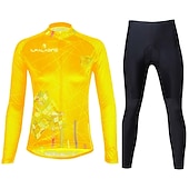 economico Set di abbigliamento da donna-Per donna Manica lunga Maglia con pantaloni da ciclismo Gonna da ciclismo Estate Licra Poliestere Verde Nero Viola Divertente Bicicletta Completo tuta Pad 3D Traspirante Resistente ai raggi UV