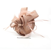 levne Fascinátory-fascinators kentucky derby klobouk pokrývka hlavy polyester / polyamid kbelík klobouk krabička na tablety klobouk dovolená melbourne cup koktejl královský astcot s aplikacemi z peří pokrývka hlavy