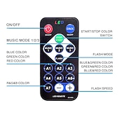 olcso Színpadi fények-party disco labda lámpák, hangaktivált villogó party lámpák távirányítóval, 7 rgb szín váltakozó dj színpad villogó lámpák beltéri otthoni táncklub partik karácsonyi születésnapi esküvői show