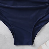 billiga One-piece-baddräkter-Dam Badkläder En bit Monokini Baddräkter Baddräkt Rynkad Magkontroll Smal Elegant Grundläggande Ensfärgat Slät Axelband Ärmlös Baddräkter