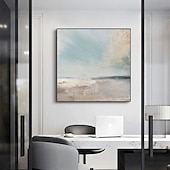 preiswerte Landschaftsgemälde-Handgefertigtes Ölgemälde auf Leinwand, Wandkunst, Dekoration, abstrakte Meereslandschaft, Strand, Ozean, für Wohnkultur, gerollt, rahmenlos, ungedehnt
