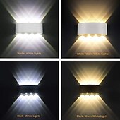 economico applique da esterno-applique da parete a led per esterni impermeabile ip65 8w illuminazione su e giù per interni lampada da parete curva a doppia testa lampada moderna camera da letto ac85-265v