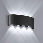 economico applique da esterno-applique da parete a led per esterni impermeabile ip65 8w illuminazione su e giù per interni lampada da parete curva a doppia testa lampada moderna camera da letto ac85-265v