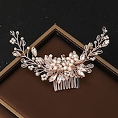 abordables Tocado de Boda-Peines de pelo Vestimenta de Cabeza Accesorio para el cabello Perla Artificial Brillante Boda Fiesta / Noche Boda Nupcial Con Perlado Artificial Cristales / diamantes de imitación Celada Sombreros