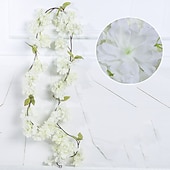 abordables Plantes et Fleurs Artificielles-sakura rotin simulation fleur soie forme de fleur décoration de mariage décoration de lieu de maison, fausses fleurs pour mariage arc mur de jardin fête à la maison hôtel bureau arrangement décoration