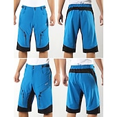 זול מכנסיים, טייצים ומכנסיים קצרים לגברים-בגדי ריקוד גברים מכנסי רכיבה באגי מכנסי אופניים אופניים מכנסיים קצרים מכנסיים קצרים רחבים התאמה רגועה רכיבת הרים רכיבת כביש ספורט 3D לוח ייבוש מהיר רוכסן עמיד למים רך שחור ירוק צבא ביגוד