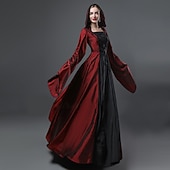 Χαμηλού Κόστους Φόρεμα-Γκόθικ Μεσαίωνα Τουαλέτα Μακρύ Φορέματα Φόρεμα χορού Juliet Μάγος ΠΑΡΑΚΟΛΟΥΘΗΣΕΙΣ Μεγάλα Μεγέθη Ξωτικό Φούντα Βραδινή τουαλέτα Τετράγωνη Λαιμόκοψη Φανταχτερή Φόρεμα Γυναικεία Όλα