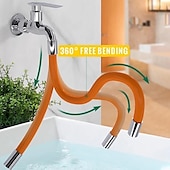 Χαμηλού Κόστους Βρύση με Ψεκαστήρα-mintiml faucet extender γενικός σωλήνας επέκτασης βρύσης σωλήνας επέκτασης σύνδεσης 1/2″ για εξωτερική κεφαλή πιτσιλίσματος λεκάνης wavsh