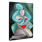 abordables Peintures portraits-Mintura main peinture à l'huile sur toile mur art décoration moderne figure abstraite photo pour la décoration intérieure roulé sans cadre non étiré peinture