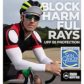 cheap Armwarmers &amp; Leg Warmers-Arsuxeo UPF 50 UV Sun Protection Arm Sleeves for Men &amp; Women Cycling Sleeves Sun SleevesCompression Cooling Sleeve Solid Color Lightweight Bike White Black Green Spandex Road Bike Mountain