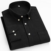 voordelige oxford-overhemden voor heren-Voor heren Overhemd Button-down overhemd Shirt met kraag Oxford overhemd Schotse ruit Bruiloft Casual A B F G Lange mouw Alle seizoenen Kleding