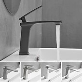 economico Classici-rubinetto lavabo bagno - classico / cascata nichel spazzolato / galvanizzato / finiture verniciate monocomando rubinetti vasca monoforo