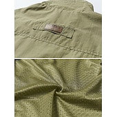 voordelige actieve bovenkleding voor heren-Voor heren Vissersvest Wandelvest Mouwloos Overkleding Rits top Buiten waterdicht Winddicht Ultralicht (UL) Ademend Chinlon Zwart Leger Groen Grijs Jagen Vissen Klimmen / Sneldrogend / Multi Pocket