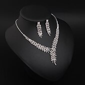 abordables Parures de Bijoux-ensembles de bijoux de mariée 1 ensemble cristal strass alliage 1 collier boucles d&#039;oreilles femmes déclaration coloré mignon fantaisie fleur irrégulière ensemble de bijoux pour robe de mariée de
