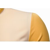billiga herrskjorta med knäppning-herrskjorta utan tryck färgblock plus size stativ krage dagligen långärmade toppar mode blå vin gula sommarskjortor