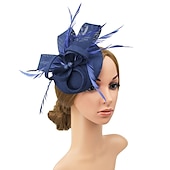 levne Fascinátory-fascinators kentucky derby klobouk pokrývka hlavy polyester / polyamid kbelík klobouk krabička na tablety klobouk dovolená melbourne cup koktejl královský astcot s aplikacemi z peří pokrývka hlavy