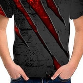voordelige Halloweenkostuums voor jongens-Jongens 3D 3D Print T-shirt Korte mouw 3D-afdrukken Zomer Lente Actief Sport Modieus Kinderen 3-12 jaar Buiten Dagelijks Voor Binnen Normale pasvorm
