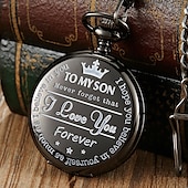 cheap Pocket Watches-Pocket Watch for Men Analog Quartz Tonneau Vintage Magnetic Metal Design Quartz Pocket Watches Necklace Fob Watches Chain Pendant Watch Unisex Gift