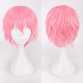 economico Parrucche Anime-s parrucche cosplay per uomini e donne parrucca anime in fibra resistente al calore parrucche di halloween da 12 pollici