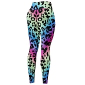 رخيصةأون طماق اليوغا والجوارب-نسائي Sports Gym Leggings السراويل اليوغا خصر عالي سباندكس أزرق الشتاء بناطيل لجينجز قصيرة جلد نمر بنطلون رياضي للبطن بعقب رفع ملابس ملابس يوغا اللياقه البدنيه تمرين نادي رياضي ركض / عالية المرونة