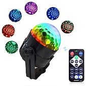 olcso Színpadi fények-party disco labda lámpák, hangaktivált villogó party lámpák távirányítóval, 7 rgb szín váltakozó dj színpad villogó lámpák beltéri otthoni táncklub partik karácsonyi születésnapi esküvői show