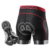 preiswerte Fahrradhosen Herren-Herren Einfarbig Fahrrad Unterwäsche Fahhrad Gepolsterte Shorts / Chamois Mountainbike MTB Straßenradsport Sport 3D-Polster Radfahren Schnelltrocknend Feuchtigkeitsableitend Schwarz Rot Bekleidung