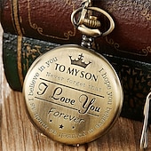 cheap Pocket Watches-Pocket Watch for Men Analog Quartz Tonneau Vintage Magnetic Metal Design Quartz Pocket Watches Necklace Fob Watches Chain Pendant Watch Unisex Gift