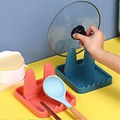 preiswerte Backformen-Haushalts-Multifunktions-Löffelablage, Küchenaufbewahrung, kreativer Kunststoff-Topfdeckel, Utensilien, Suppenlöffel, Pfannenwender