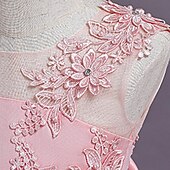 billige Blomsterkjoler-barn jentekjole blomster ensfarget en linje kjole ytelse bryllupsfest ruched mesh rosa lys blå hvit maxi ermeløse søte prinsessekjoler sommer høst normal passform 3-12 år