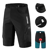 voordelige Heren Shorts, Panty&#039;s &amp; Broeken-WOSAWE Voor heren MTB shorts Wielrenshorts Fietsen Gewatteerde shorts MTB shorts Ruim Passend Bergracen Wegwielrennen Sport 3D-pad Fietsen Ademend Anatomisch ontwerp Zwart Groen Siliconen Kleding