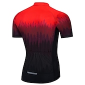billiga Tröjor för män-Herr Cykeltröja Kortärmad Cykel Överdelar med 3 bakfickor Bergscykling Vägcykling Andningsfunktion Snabb tork Fuktabsorberande Reflexremsa Gul Röd Grön Polyester sporter Kläder