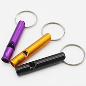 ieftine Comportament &amp; Antrenament Câini-1 bucăți fluier pentru câini din plastic cu pas înalt pentru dresaj de reamintire, fluier de dresaj de câini cu brelocuri (negru, portocaliu, albastru, violet, verde)
