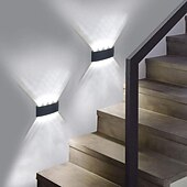 economico applique da esterno-applique da parete a led per esterni impermeabile ip65 8w illuminazione su e giù per interni lampada da parete curva a doppia testa lampada moderna camera da letto ac85-265v