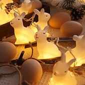 economico Luci di Pasqua-luci della stringa delle fate del coniglio di pasqua 1.5m 10leds lampada della decorazione di pasqua della festa del giardino di festa a batteria