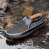 economico Slip-ons e mocassini da uomo-scarpe slip-on da uomo in rete traspirante: mocassini casual impermeabili e resistenti per il comfort all&#039;aperto e quotidiano