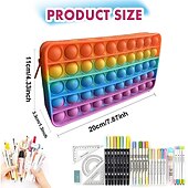 お買い得  知育玩具-ポップペンシルケースポップバブルシンプルなそわそわバッグ文房具収納バッグ減圧玩具学校のホームカレッジオフィス用ポータブル