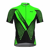 billiga Tröjor för män-Herr Cykeltröja Geometrisk Kortärmad Cykel Tröja Överdelar med 3 bakfickor Bergscykling Vägcykling Snabb tork Reflexremsa Bakficka Fuktabsorberande sporter Gul Röd Blå Kläder