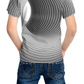 economico Visione 3D e Geometria del Ragazzo-Da ragazzo 3D 3D Print maglietta Manica corta Stampa 3D Estate Primavera Attivo Sportivo Di tendenza Bambino 3-12 anni Esterno Giornaliero Al coperto Standard
