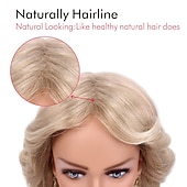 billige Historiske parykker-Blonde parykker kvinner Reewes blond 70-talls parykk Farrah Fawcett parykk vintage parykker blond parykk kvinner dame naturlig syntetisk full parykker vintage cosplay disco hår parykk fjærde parykk