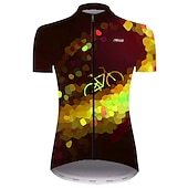 abordables Maillots de mujer-Mujer Maillot de Ciclismo A Lunares Degradado Estampado Manga Corta Bicicleta Maillot Camiseta con 3 bolsillos traseros MTB Bicicleta Montaña Ciclismo Carretera Ciclismo Secado rápido Resistente a