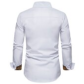voordelige strijkvrije overhemden voor heren-Voor heren Overhemd Shirt met kraag Overhemd met knopen Luipaard Bruiloft Dagelijks Zwart Wit Marineblauw Lange mouw Alle seizoenen Kleding