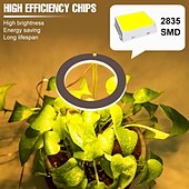 Χαμηλού Κόστους Φώτα Ανάπτυξης Φυτών-angel grow light 4 ή 3 δακτυλίους dc5v usb φυτολάμπα για φυτά led full spectrum λάμπα για σπορόφυτα φυτών εσωτερικού χώρου παχύφυτα λουλουδιών σπιτιού 1τμχ