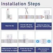 voordelige LED-accessoires-10 stuks 4-pins rgb led-lichtstripconnector pbc 10 mm brede opening led-lichtclip soldeerloze adapterconnector geschikt voor smd 5050 meerkleurige led-lichtstrip
