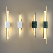 economico Luci da parete-Lampada Da Parete Moderna A Led Sfondo In Marmo Lampada Da Parete Albergo Scala Corridoio Camera Da Letto Lampada Da Comodino Soggiorno
