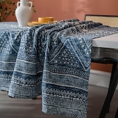 billige Bordduker-duk bomull lin rektangel duker gårdsstil for kjøkken, middag, fest, ferie, buffet