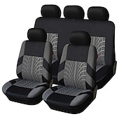 abordables Fundas de asiento para coche-Funda de asiento de automóvil de 5 asientos completamente rodeada funda de tela StarFire 95% universal lavable transpirable multicolor