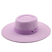 cheap Party Hats-Hats Flannel Bucket Hat Party / Evening Holiday Kentucky Derby Melbourne Cup Cocktail Simple Solid Color With Bowknot Headpiece Headwear